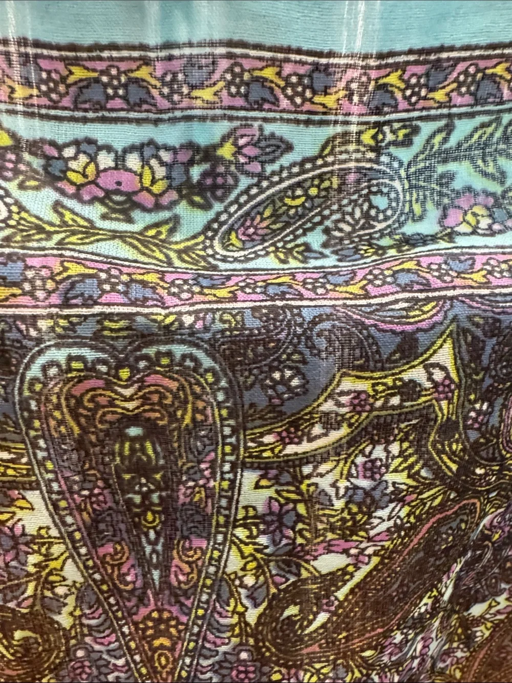 NWOT Women's Light Blue Paisley Print Top